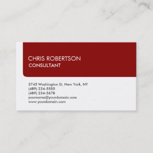 Einzigartiger weißer dunkler Roter Streifen attrak Visitenkarte