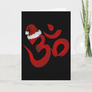Einzigartiger Yogi Weihnachten Om Santa Hut Yoga-L Karte
