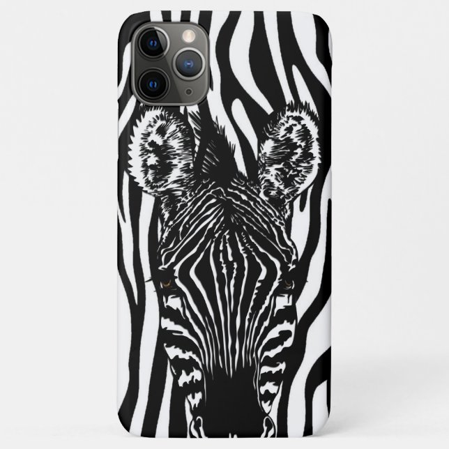 Einzigartiger Zebrakopf bei Zebra Print Case-Mate iPhone Hülle (Rückseite)