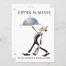 Einzigartiges Abendessen / Ansammlung Einladung