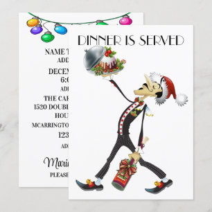 Einzigartiges Abendessen / Ansammlung-Kellnerserie Einladung