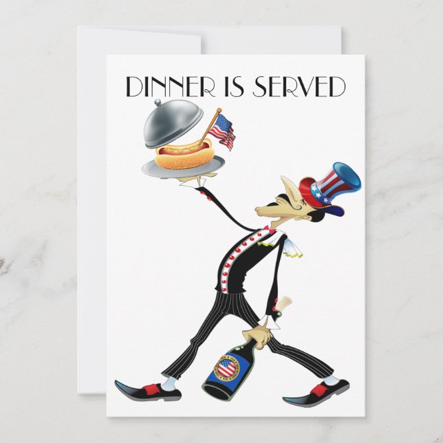 Einzigartiges Abendessen / Ansammlung Version 3 Ei Einladung (Vorderseite)