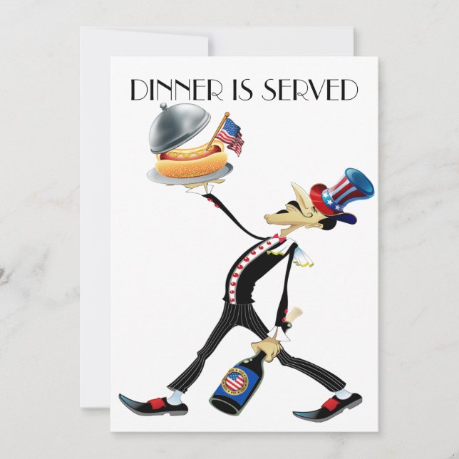 Einzigartiges Abendessen / Ansammlung Version 3 Ei Einladung (Vorderseite)