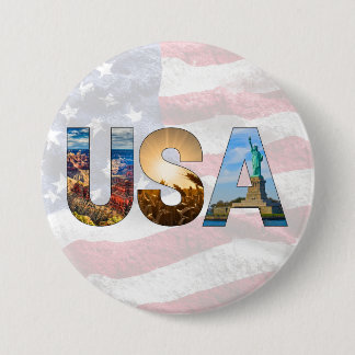 Einzigartiges Amerikanisches Wahrzeichen USA Buchs Button
