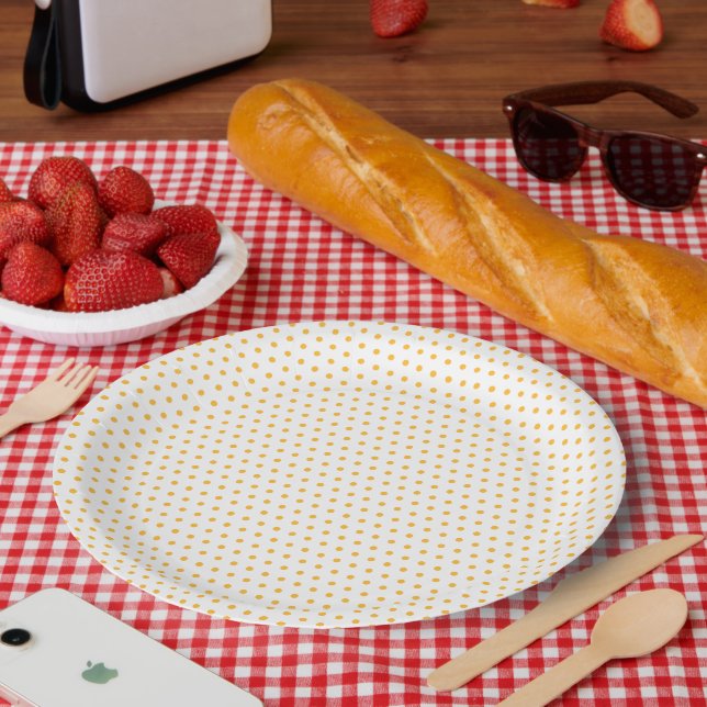 Einzigartiges Angesagtes Summer Polka Dots Muster Pappteller (Picknick)