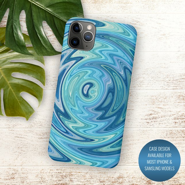 Einzigartiges Aqua Turquoise Blue Violet Sommerwir Case-Mate iPhone Hülle (Von Creator hochgeladen)