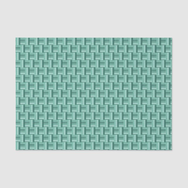 Einzigartiges Aquamarines Grünmuster Seidenpapier (Vorderseite)