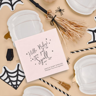 Einzigartiges Baby-Zauber-Halloween-Pink-Babydusch Serviette