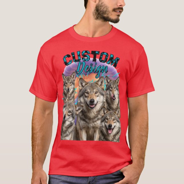 Einzigartiges, benutzerdefiniertes Bootleg-Rap-Fot T-Shirt (Vorderseite)