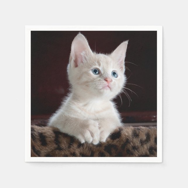 Einzigartiges benutzerdefiniertes Foto Serviette (Vorderseite)