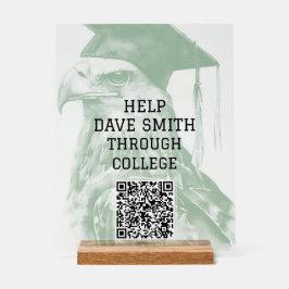 Einzigartiges benutzerdefiniertes QR-Code Akryllis Acrylschild