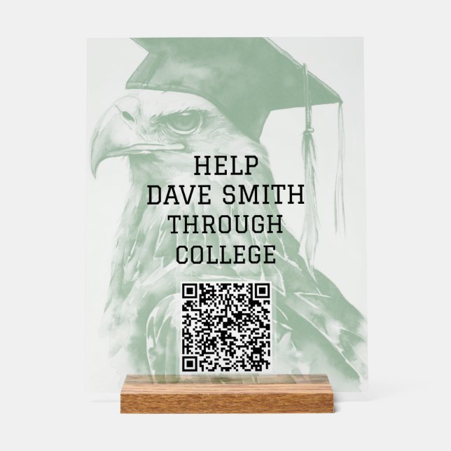 Einzigartiges benutzerdefiniertes QR-Code Akryllis Acrylschild (Vorderseite)