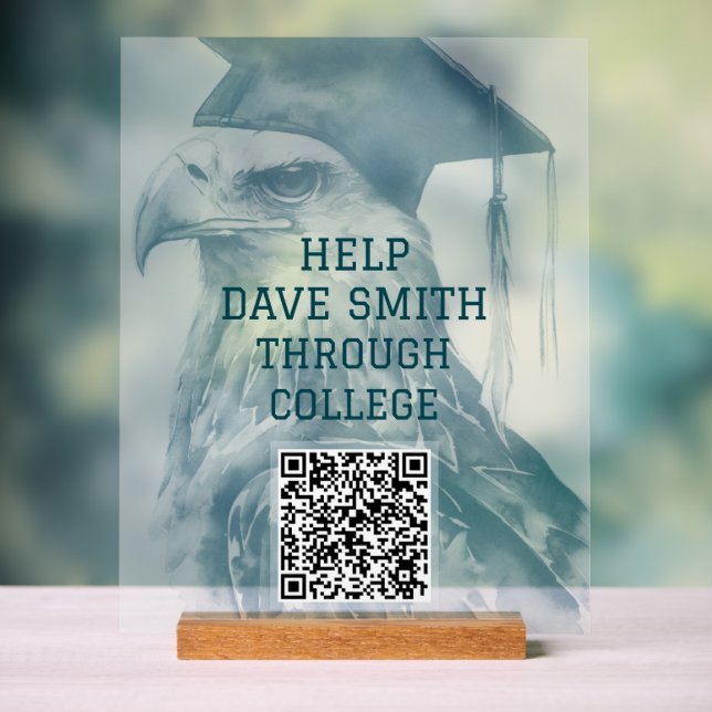 Einzigartiges benutzerdefiniertes QR-Code Akryllis Acrylschild (Neutral)