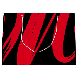 Einzigartiges, benutzerdefiniertes Schwarz und Rot Große Geschenktüte