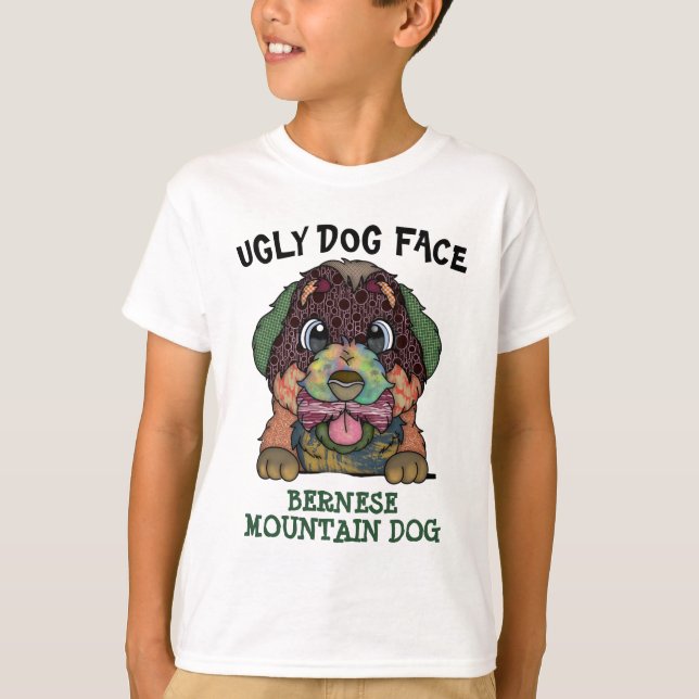 Einzigartiges Berner Hund hässliches Gesicht T-Shirt (Vorderseite)