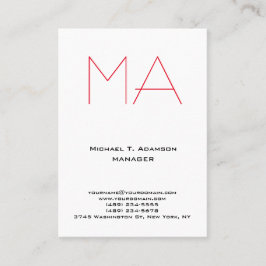 Einzigartiges berufliches Monogramm Visitenkarte