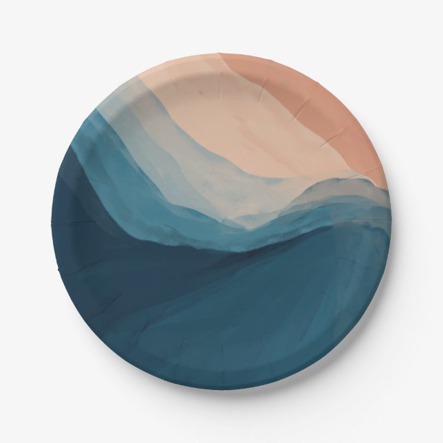 Einzigartiges Blue Paper Plate zum Thema "18. Gebu Pappteller (Vorderseite)