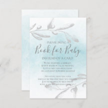 Einzigartiges BlueWatercolor Baby Shower Book for 
