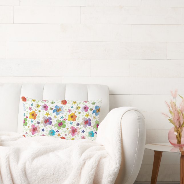 Einzigartiges Blume-Muster Modernes, stilvolles Lu Lendenkissen (Liege)