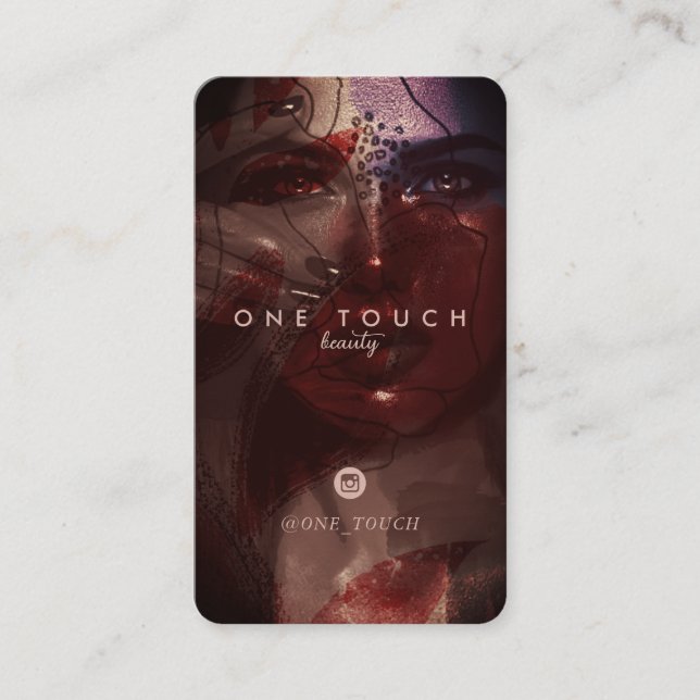 Einzigartiges Böhmisches Schönheitsskript Visitenkarte (Vorderseite)