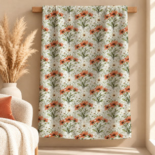 Einzigartiges Boho-Sage-Kupfer-Blumen-Decken-Desig Sherpadecke