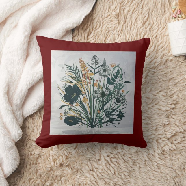 Einzigartiges botanisches Design für Gärtner Kissen (Decke)