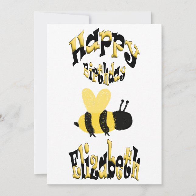 Einzigartiges Bumblebedoodle Personalisiert Zeichn Einladung (Vorderseite)