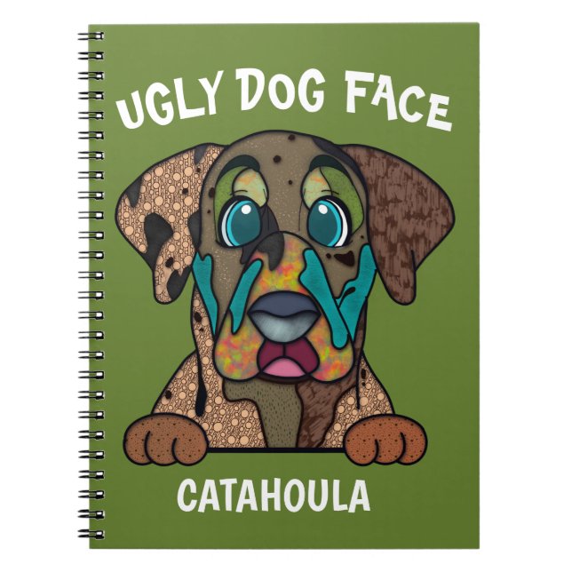 Einzigartiges Catahoula-Hundegesicht-Notebook Notizblock (Vorderseite)