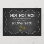 Einzigartiges Chalkboard HO HO HO Xmas Party Einladung<br><div class="desc">Wunderschönes Chalkboard Script "HO HO HO",  Xmas Party Einladung! Verwenden Sie das Tool Anpassen,  um Ihre eigenen Informationen hinzuzufügen! Es ist eine Vorlage,  so können Sie Ihr eigenes Bild hinzufügen.</div>