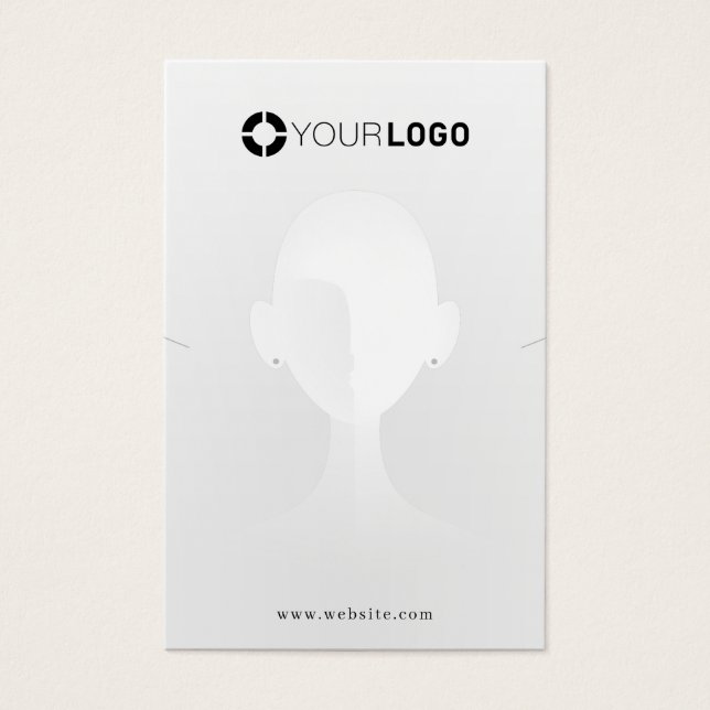 Einzigartiges cooles Portrait-Logo Ohrring-Display (Vorderseite)