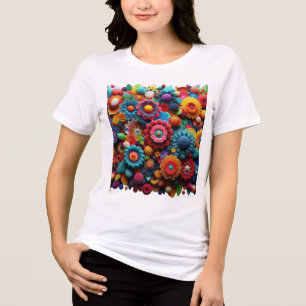 Einzigartiges Crochet Artwork Tri-Blend Shirt