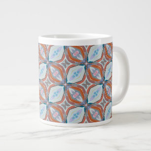 Einzigartiges Design aus Rost, Aquamarin, hellblau Jumbo-Tasse