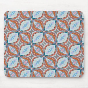 Einzigartiges Design aus Rost, Aquamarin, hellblau Mousepad