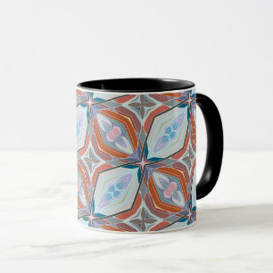Einzigartiges Design aus Rost, Aquamarin, hellblau Tasse