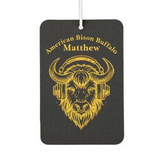 Einzigartiges Design eines Bison Wearing-Kopfhörer Autolufterfrischer