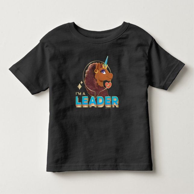 Einzigartiges Design "I m a Leader" Kleinkind T-shirt (Vorderseite)