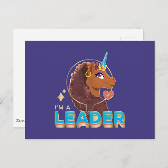 Einzigartiges Design "I m a Leader" Postkarte (Vorne/Hinten)