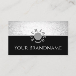Einzigartiges Design Silver Ocean Black und Graufa Visitenkarte