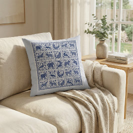 Einzigartiges Design-Tiere blaues Akzent-Kissen Kissen