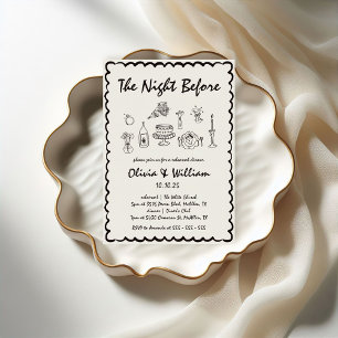 Einzigartiges, eigenhändig gezeichnetes Retro Prob Einladung