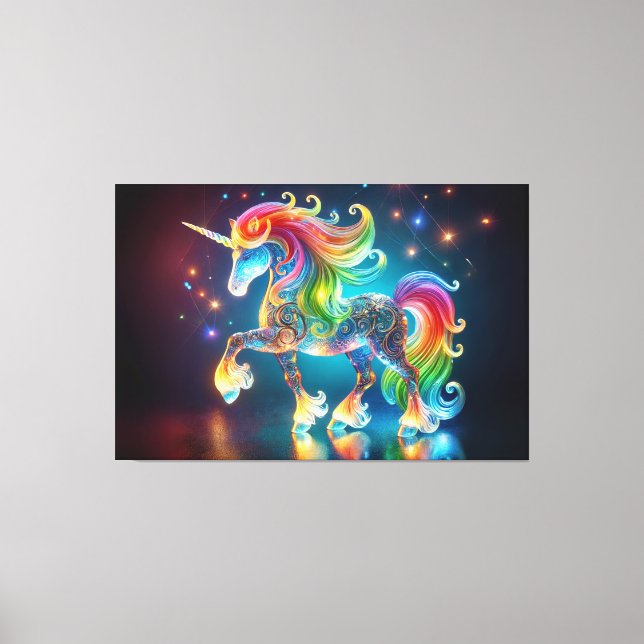 Einzigartiges Einhorn Leinwanddruck (Vorderseite)