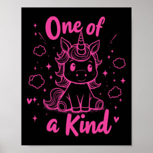 Einzigartiges Einhorn-Shirt Süßes Valentine-Kinder Poster