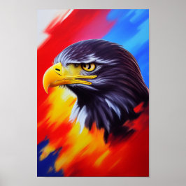 Einzigartiges Elegantes Eagle Rainbow Poster