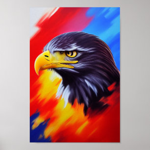Einzigartiges Elegantes Eagle Rainbow Poster