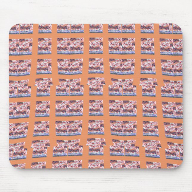 Einzigartiges, elegantes Herz-Gemustertes Kunstwer Mousepad (Vorne)