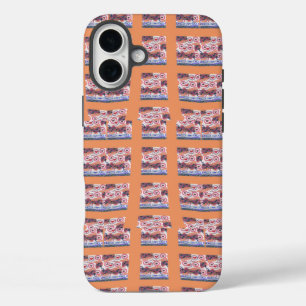 Einzigartiges Elegantes Herz-Muster-Kunstwerk für iPhone 16 Plus Hülle