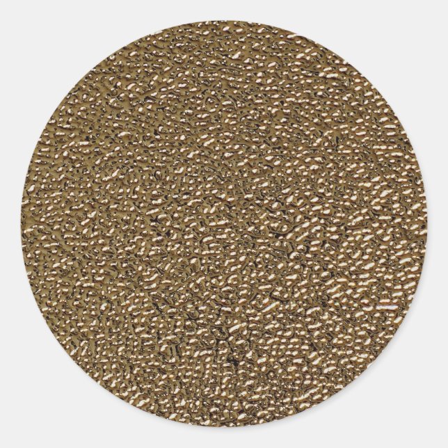Einzigartiges Embossgold Runder Aufkleber (Vorderseite)