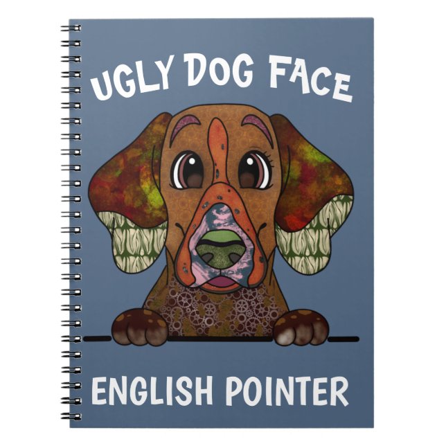 Einzigartiges englisches Pointer Hund-Gesicht-Note Notizblock (Vorderseite)