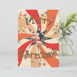 Einzigartiges Familienfoto im Stil des Mid-Century Einladung