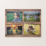 Einzigartiges Familienkollektiv auf rustikalem Sta Puzzle<br><div class="desc">Foto Collage Jigsaw Puzzle Sie können personalisieren und fügen Sie Ihre schönsten Fotos. Großer Spaß !</div>